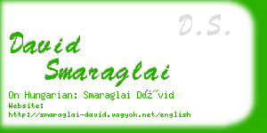 david smaraglai business card